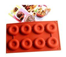 8 Holes Muffin Mold Silicone Sweet Circle Cake Stencil Biscuit Cookies Chocolate Mould Cake Baking Tools