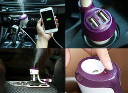 Car Humidifier and Aromatherapy Essential Oil Diffuser with 2-Usb Ports Car Charger, Namum II Waterless Auto Shut-off... N2