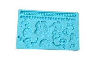 SHINA 1PC Silicone Mold Rose Flower Leaves Printing Mould Fondant Cake Decorating Tool