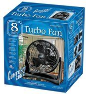 Comfort Zone CZHV8T - 8&quot; High Velocity Turbo Fan, Black N2