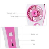 TANYHI Handheld USB Recharge Fan Facial Humidifier Mist Water Spray Fresh Air Conditioner for Beauty, Home, Office...