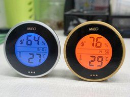 Incubator Thermometer Hygrometer with Hi/Low Memory and Touch Checking Button in Blue Light.Mieo N2