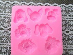 3D Mini Peony Fondant Mold Silicone Cake Chocolate Moulds,dog