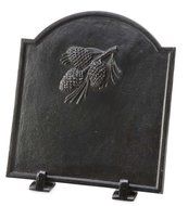 Plow &amp; Hearth Cast Iron Fireback with Pine Cone Design
