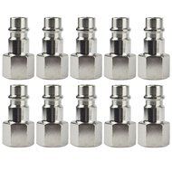Euro Air Line Hose Fitting Connector Quick Release 1/4 BSP Female Thread 10pk by AB Tools