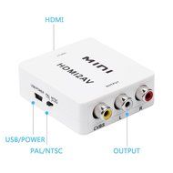 HDMI Converter,NUTK 1080P HDMI to AV 3RCA CVBs Composite Video Audio Converter Adapter Supporting PAL/NTSC with...