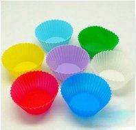 6 Pcs Mixcolor Soft Silicone Cake Cup Mold Muffin Cupcake Liner Mould Baking Cups Mold Cake Tools