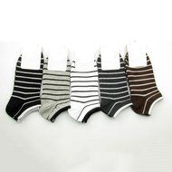 KAKA(TM) Men's Summer Stripe Style Cotton Casual Deodorant Short Sports Socks 10 Pairs Mix Color Shipping