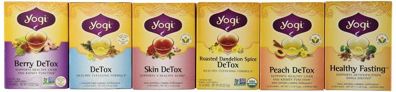 Yogi Tea DeTox Tea 6 Flavor Variety Pack (Pack of 6)