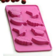 DUFUSTORE Silicone Chocolate Cookie Cake Jelly Muffin Baking Bakeware Tool Mold Mould Leaf N4