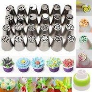 24PCS Russian Icing Piping Nozzles Tips Cake Decorating Sugarcraft Pastry Tool