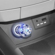 Car Ionic Air Purifier, AceFox Ionizer Freshener Removes Dust, Pollen,Smoke, Odor, Bacteria, Virus (Gray)