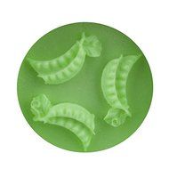 Mr.S Shop 3D Pea pods Silicone Mold Soap Fondant Candle Candy Chocolate Mold Cake Mould For Baking,Small Size N3