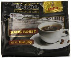 Cafe Diario Heritage Line 1903 Coffee Pods, Dark Roast, 18 Count (Pack of 6) N3