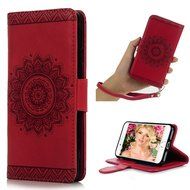 iPhone 7 Case (4.7 inch) - Wallet Folio Flip Embossed Totem PU Leather Case with Stand Card Slots and Slim Fit... N17