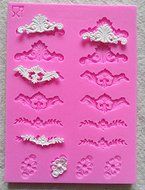 Design 222 Mini Sugar Lace Mold, Silicone 3D Cake Fondant Mold,Cake Decoration Tool N2