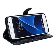 Galaxy S7 Case,Galaxy S7 Wallet Case, PHEZEN Bling Liquid Glitter Love Heart Floating 3D Hourglasses Luxury Pu... N4