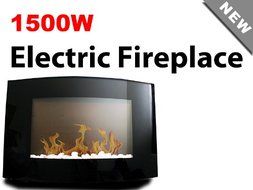 New 1500W Diva Tranquility Wall Mount Electric Fireplace Space Heater 1500 Watts