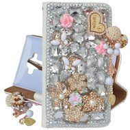 Spritech(TM) Bling Phone Case For Samsung Galaxy S6 Edge Plus,3D Handmade Colorful Crystal White Flower Accessary...