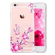 iPhone 6 Plus / 6S Plus Case,PHEZEN Beauty Butterfly Floral Flower Glitter Bling Crystal Rhinestone Diamond Clear...