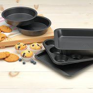 Betty Crocker 5 Piece Bakeware Set, Gray N2