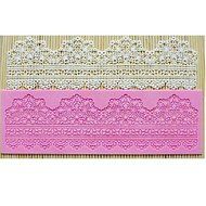 QINF Lace Fondant Cake Chocolate Resin Clay Candy Silicone Mold Mat, L38.1cm*W12.4cm*H0.4cm