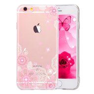 iPhone 6 Plus / 6S Plus Case,PHEZEN Beauty Butterfly Floral Flower Glitter Bling Crystal Rhinestone Diamond Clear... N4