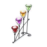 Contemporary Portable Electric Fireplace for Four Seasons with Free Gift for Decorative Glass Candelabra N2