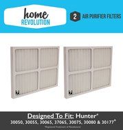 2 Hunter 30920 Home Revolution Brand Air Purifier Filter Replacement; Fits Hunter Models: 30050, 30055, 30065,...