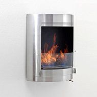 Eco-Feu Malibu Stainless Steel Bio-Ethanol Wall Mounted Fireplace