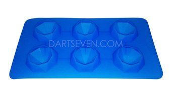 Fancy Diamond Ice Mold - Ice Tray - Cup Cake Topper - Soap - Wax &ndash; (6 Per Tray) Flexible Silicone Molds for Easy... N2