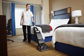 Rubbermaid Commercial Executive Series Manual Height Adjustment Upright Vacuum Cleaner, 12-Inch, Black ( 1868440) N5
