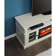 White Whalen Remote Control Barston Fireplace Media Console For TV's Up To 70" N3