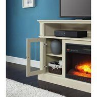 White Whalen Remote Control Barston Fireplace Media Console For TV's Up To 70" N4
