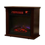 Ainfox 1500W LED Display Embedded Insert Electric Quartz Infrared Fireplace Heater Flame Logs Remote Control N7