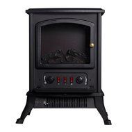 Gracelove 1000W Free Standing Vintage Electric Fireplace Firebox Stove w/Heater Black (Type 1) N3