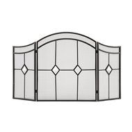 3-Panel Diamond Fireplace Screen N2