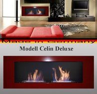 Gel + Ethanol Fire-Places Bio- Ethanol And Fire Gel Fireplace Model Celin Deluxe Silver N4