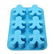 DUFUSTORE Chocolate Cake Candy Baking Silicone Bakeware Mould Snowman Pattern Random Color N2