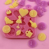 Lady Dress Up Silicone Fondant Cake Mold Chocolate Sugar Craft Mould N4