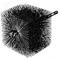Square Wire Chimney Brush 1/4" pt