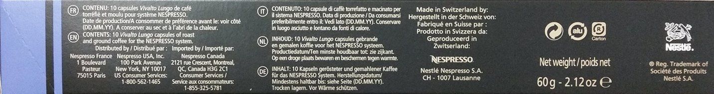 50 NESPRESSO COFFEE CAPSULES (10 x VOLLUTO, 10 x ROMA, 10 x COSI, 10 x VIVALTO LUNGO, 10 x ARPEGGIO) N4