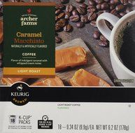 18 K-Cup Archer Farms Keurig Coffee Caramel Macchiato, Light Roast, Single Serve (One Box)