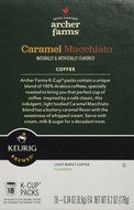 18 K-Cup Archer Farms Keurig Coffee Caramel Macchiato, Light Roast, Single Serve (One Box) N2