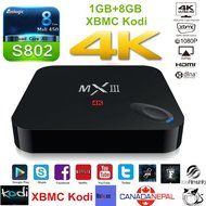 MX3 Quad Core Andriod TV BOX 1G/8G/4K+Bluetooth Fully-LOADED XBMC (Kodi 14.2) 100+ addons Streaming Media Player