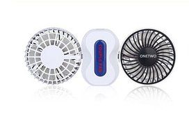 ONETWO Portable personal MINI USB battery cooling fan,Silent double head fan&#65292; 3 speed, 360 degree rotation, 1...