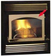 Door for Prestige NZ-26 Wood Burning Fireplace Door Style: Arched in 24 kt Gold Plated