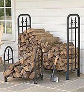 Medium Heavy-Duty Steel Wood Rack with Finial Design