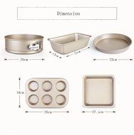 Cupcake Chocolate Pizza Craft Candy Baking Mold Pan Toast Box Kitchen Pastry Bread Oven Baking Roasting Pan Tin... N2