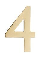 Architectural Mailboxes 3585PB-4 5 in. Brass Floating House Number 4, Polished Brass by ARCHITECTURAL MAILBOXES